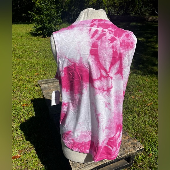 WHITNEY HOUSTON NWT RETRO TIE DIE TANK SHIRT TOP MEDIUM WOMENS - Picture 2 of 6